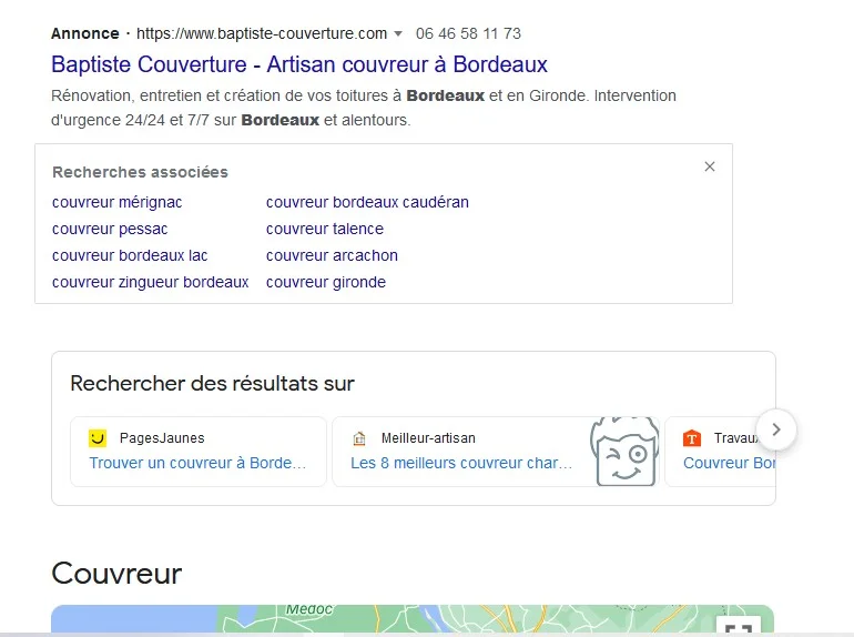 résultat recherche google référencement local